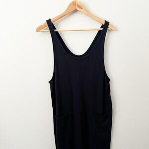 FOR DAYS | Organic Cotton Jumpsuit Black One-piece Jumper Romper | Size Medium